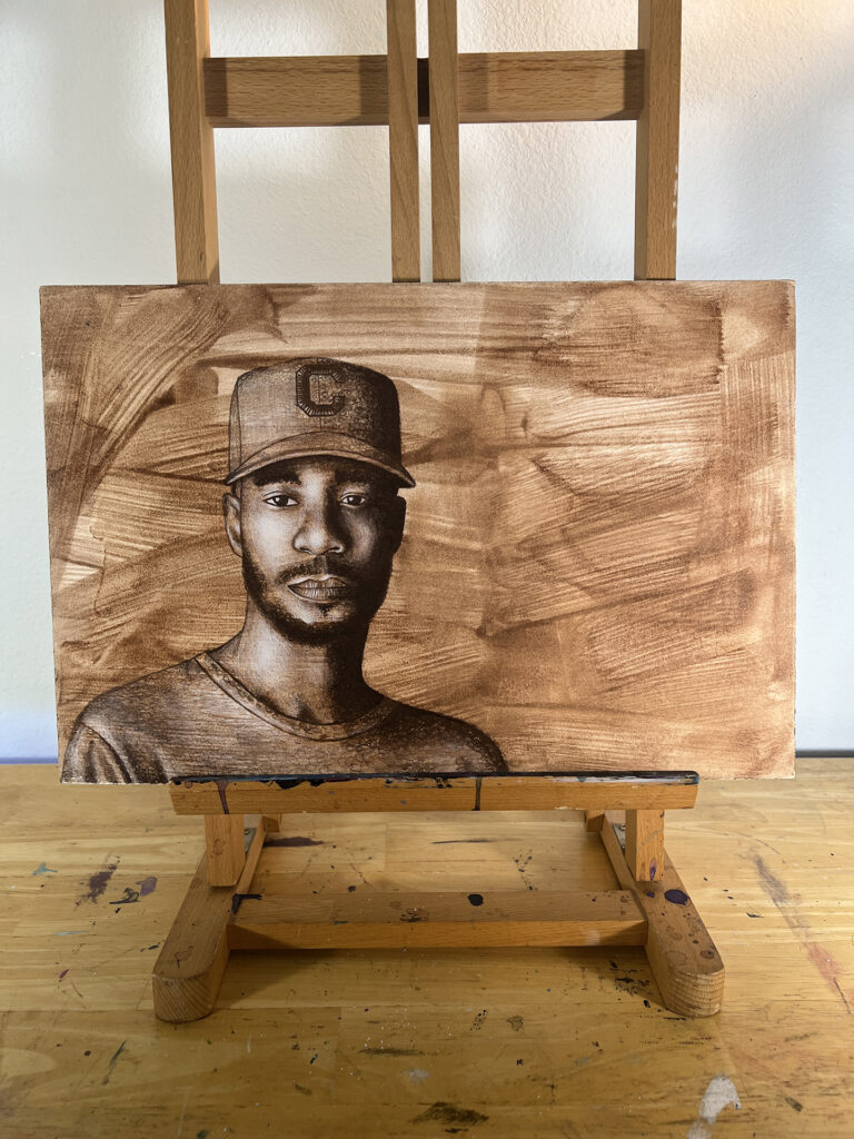 Kid Cudi Oil Wash Portrait