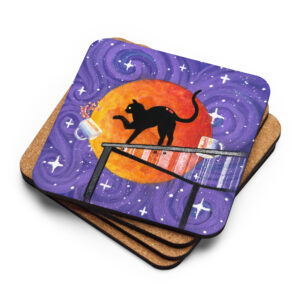 <b>Cork-back Coaster:</b> <em>Orange Juice Mystery</em>